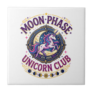 Einhorn-Mondphase-Einhorn-Club-Werbe-Shirt G Fliese