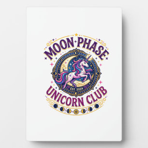 Einhorn-Mondphase-Einhorn-Club-Werbe-Shirt G Fotoplatte
