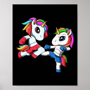 Einhorn Muay Thai - Thailändisches Boxen und Kickb Poster
