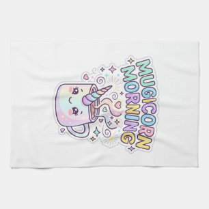 Einhorn Mugicorn Morgen Grafikdesign Zazzle Des Geschirrtuch