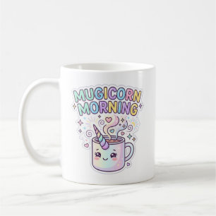 Einhorn Mugicorn Morgen Grafikdesign Zazzle Des Kaffeetasse
