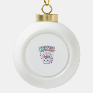 Einhorn Mugicorn Morgen Grafikdesign Zazzle Des Keramik Kugel-Ornament