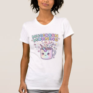 Einhorn Mugicorn Morgen Grafikdesign Zazzle Des T-Shirt