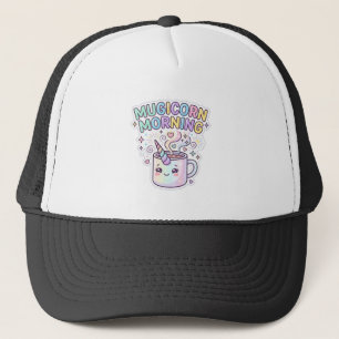 Einhorn Mugicorn Morgen Grafikdesign Zazzle Des Truckerkappe
