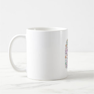 Einhorn-Muscheln und Glanzhörner Premium-Vektor Kaffeetasse