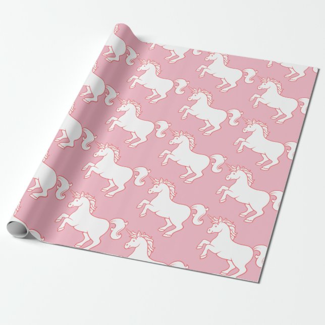 Einhorn-Muster Geschenkpapier (Ungerollt)
