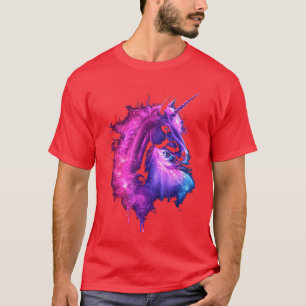 Einhorn Mythisches Tier Motiv Fantasy Kunst Einhor T-Shirt
