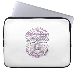 Einhorn Namastay Magisches Liebenswertes Typografi Laptopschutzhülle