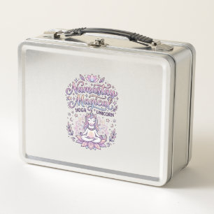 Einhorn Namastay Magisches Liebenswertes Typografi Metall Brotdose