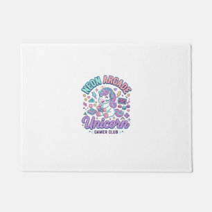 Einhorn Neon Arcade Einhorn Retro-Stil Produkt Gr Fußmatte