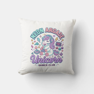 Einhorn Neon Arcade Einhorn Retro-Stil Produkt Gr Kissen
