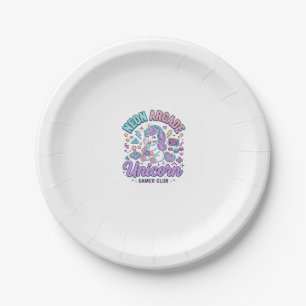 Einhorn Neon Arcade Einhorn Retro-Stil Produkt Gr Pappteller