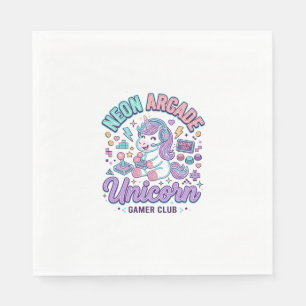 Einhorn Neon Arcade Einhorn Retro-Stil Produkt Gr Serviette