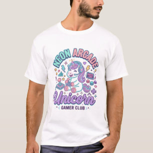 Einhorn Neon Arcade Einhorn Retro-Stil Produkt Gr T-Shirt