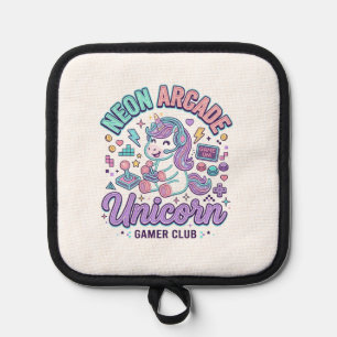 Einhorn Neon Arcade Einhorn Retro-Stil Produkt Gr Topflappen