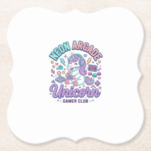 Einhorn Neon Arcade Einhorn Retro-Stil Produkt Gr Untersetzer