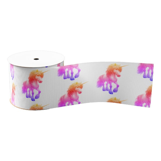 Einhorn Neon Ripsband (Spule)