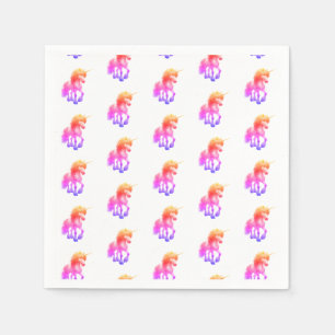Einhorn Neon Serviette