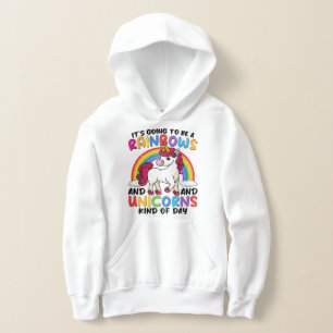 Einhorn Niedliche Whimsical Funny Rainbows und Ein Hoodie