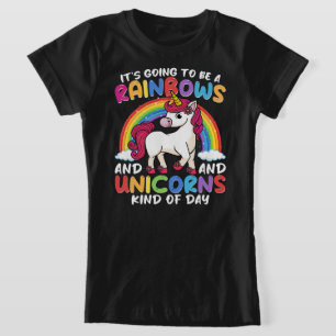 Einhorn Niedliche Whimsical Funny Rainbows und Ein T-Shirt