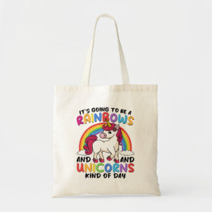 Einhorn Niedliche Whimsical Funny Rainbows und Ein Tragetasche