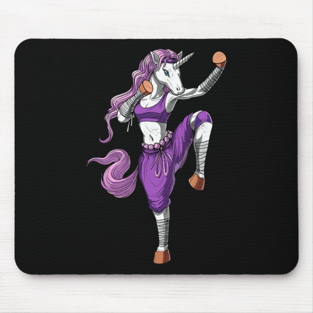 Einhorn Ninja Karate Kickboxen Muay Thai Martial  Mousepad (Vorne)