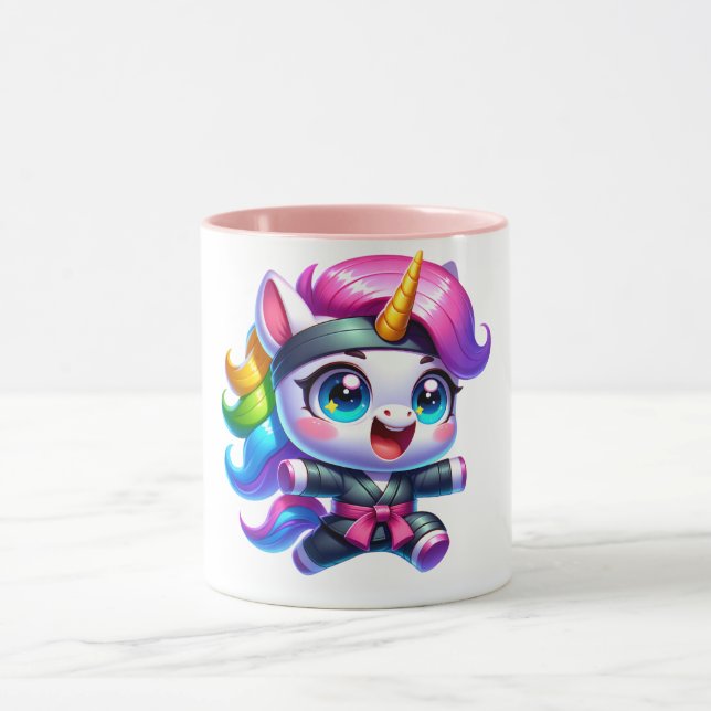 Einhorn-Ninja-Tasse Tasse (Zentrum)