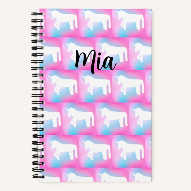 Einhorn Notizbuch (Vorderseite)