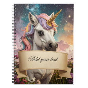 Einhorn-Notizbuch für Kinder mit Namen – Süßes Sch Notizblock