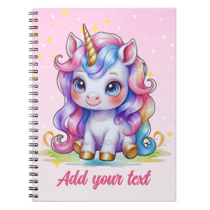 Einhorn-Notizbuch mit Namen – Pink Magic Notizblock