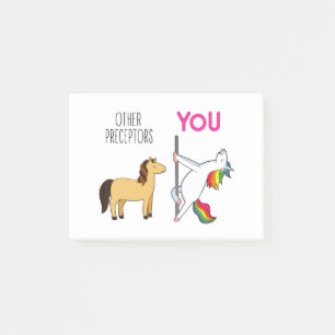 Einhorn-Nurse-Ausbildungs-Geschenk Post-it Klebezettel