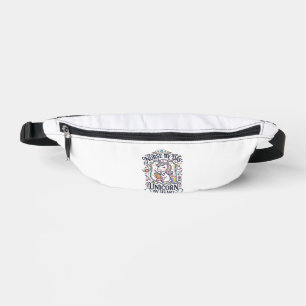 Einhorn-Nurse bei Tag Einhorn von Herzen Weißer Hi Bauchtasche