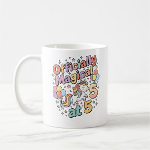 Einhorn offiziell magisch bei 5 wunderlichen weiße kaffeetasse