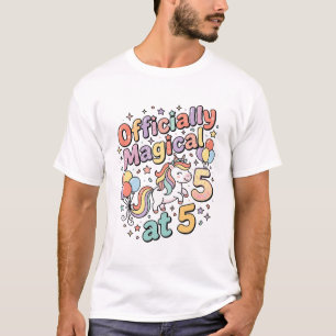 Einhorn offiziell magisch bei 5 wunderlichen weiße T-Shirt