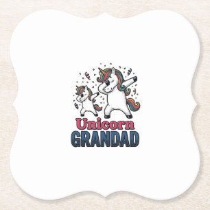 Einhorn-Opa Vintage-Stich-Shirt-Design_1 Untersetzer
