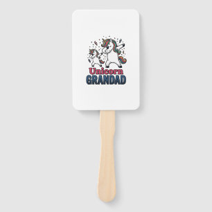 Einhorn-Opa Vintage-Stickerei-Shirt-Design_1 Fächer