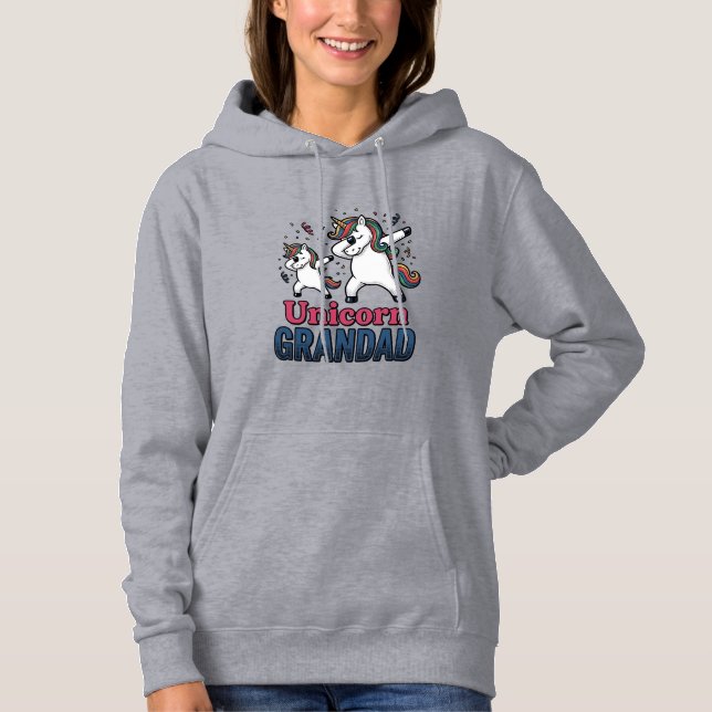 Einhorn-Opa Vintage-Stickerei-Shirt-Design_1 Hoodie (Vorderseite)
