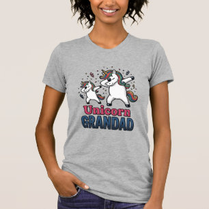 Einhorn-Opa Vintage-Stickerei-Shirt-Design_1 T-Shirt