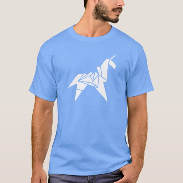 Einhorn Origami Junge T-Shirt (Vorderseite)