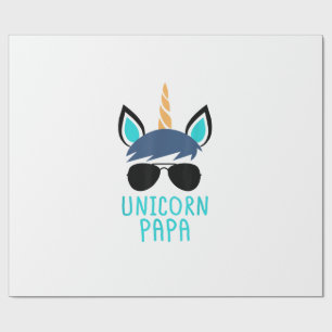 Einhorn-Papa-T-Shirt Lustiges Vatertagsgeschenk Geschenkpapier