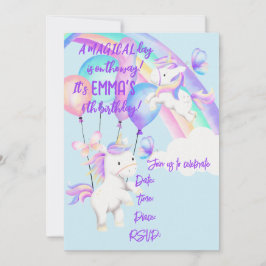 Einhorn-Party Einladung