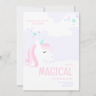Einhorn-Party Einladung