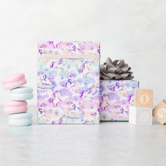 Einhorn-Party Geschenkpapier (Babyparty)