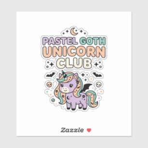 Einhorn Pastell Goth Einhorn Club Trend Grafik T-S Aufkleber