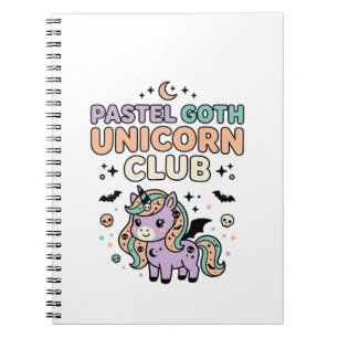Einhorn Pastell Goth Einhorn Club Trend Grafik T-S Notizblock