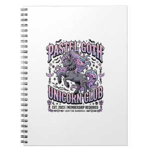 Einhorn Pastell Goth Einhorn Club Werbeaufkleber Notizblock