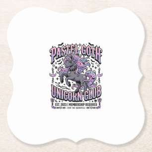 Einhorn Pastell Goth Einhorn Club Werbeaufkleber Untersetzer
