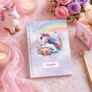 Einhorn Pastellfarben Mädchen Geburtstagsgeschenk Notizblock