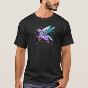 Einhorn Pegasus Geflügeltes Fliegendes Magisches P T-Shirt