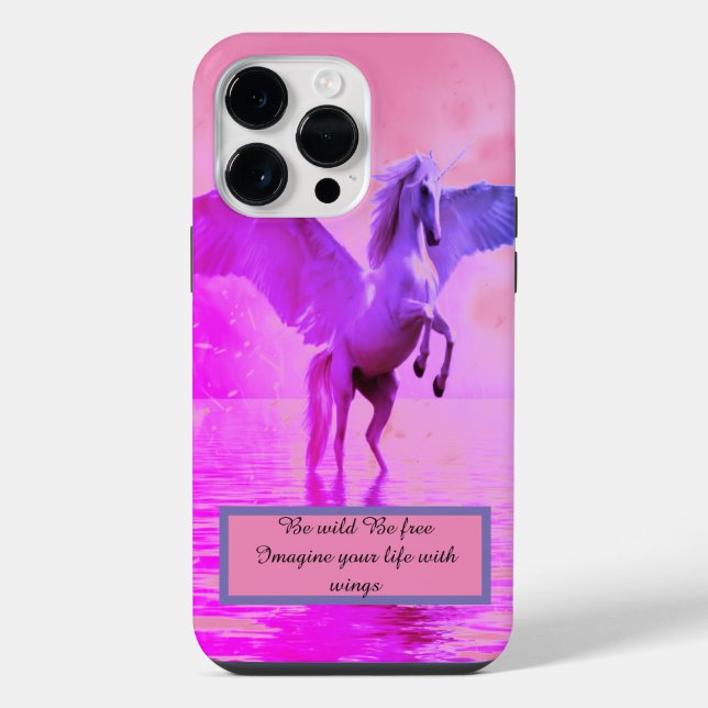 Einhorn Pegasus Pferd  iPhone Hülle (Rückseite)